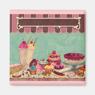 Teckenbanderoll för Cupaka Cake Party Magnet