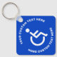Teckenblått för handikappad symbol nyckelring (Front)