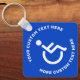Teckenblått för handikappad symbol nyckelring (Front)