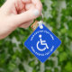 Teckenblått för handikappad symbol nyckelring (Hand)