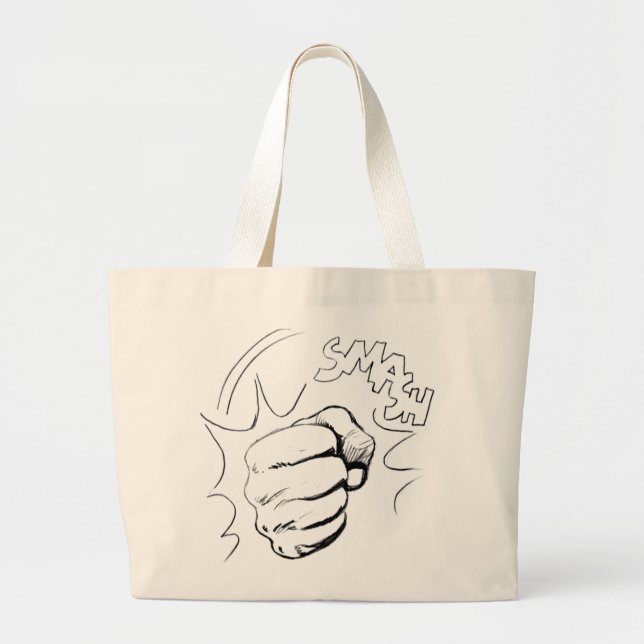 Teckenblocket Retro-popup-utkast för utjämnat skis Jumbo Tygkasse (Framsidan)