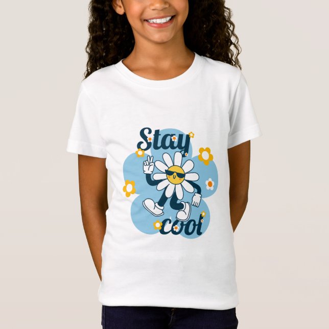 Teckenblommig Coola T Shirt (Framsida)