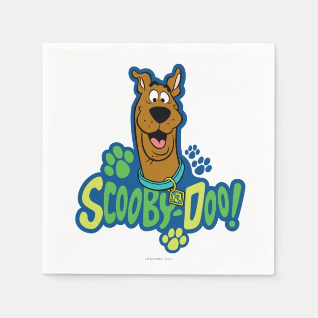 Teckenbrickan Scooby-Doo Paw för utskrift Pappersservett (Framsidan)