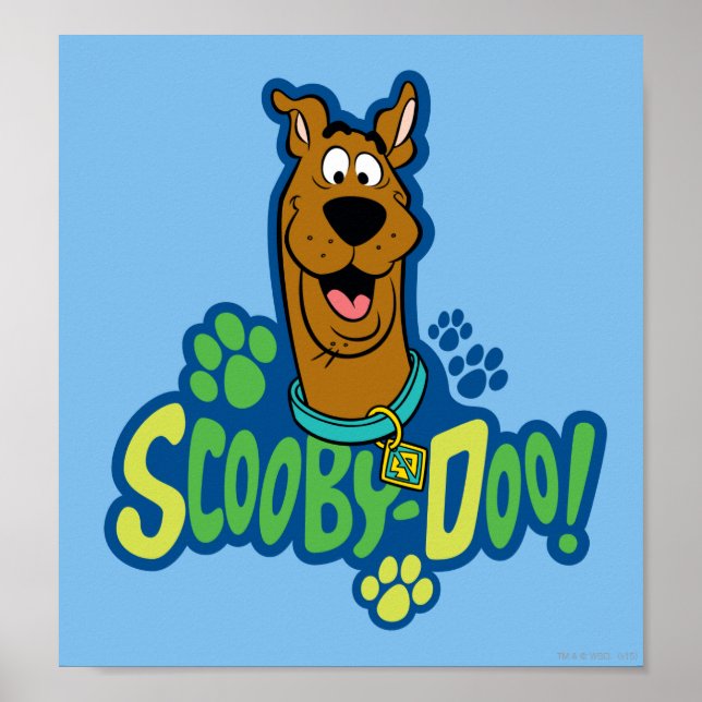 Teckenbrickan Scooby-Doo Paw för utskrift Poster (Framsidan)