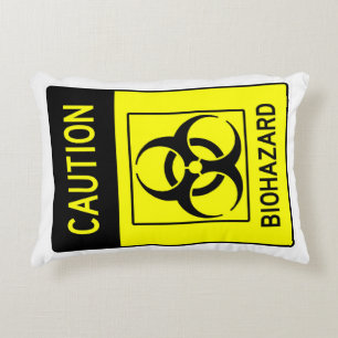 Teckendekorfärg för BIOHAZARD-skylt med mycket Coo Prydnadskudde