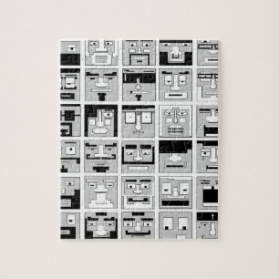 teckendesign för PIXEL 8bit Pussel