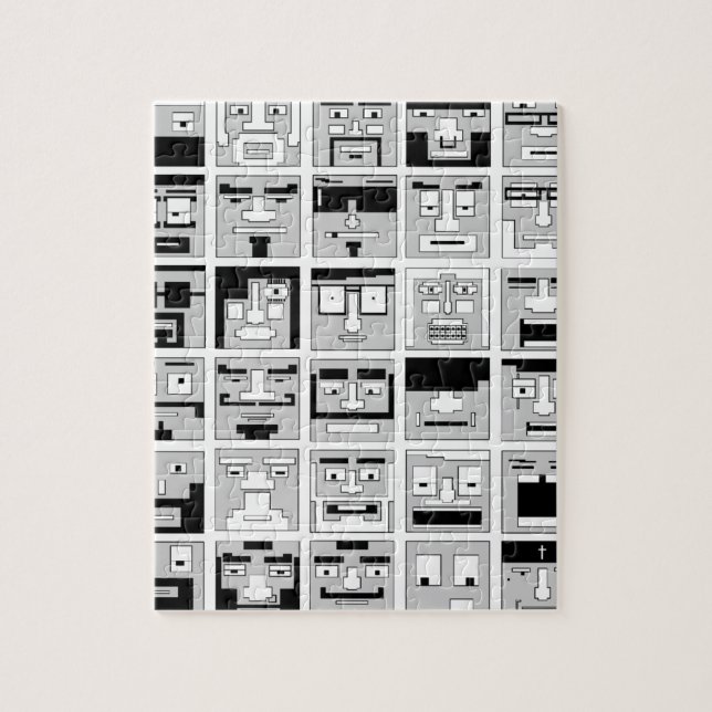 teckendesign för PIXEL 8bit Pussel (Vertikal)