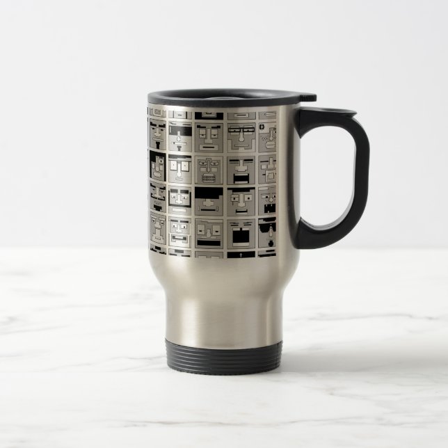 teckendesign för PIXEL 8bit Resemugg (Höger)