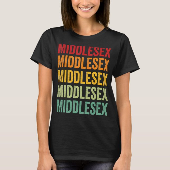 Teckendesign för Rainbow i mellanregionen T Shirt (Framsida)