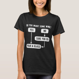 Teckendiagram för vin-dricksvattenflöde t shirt