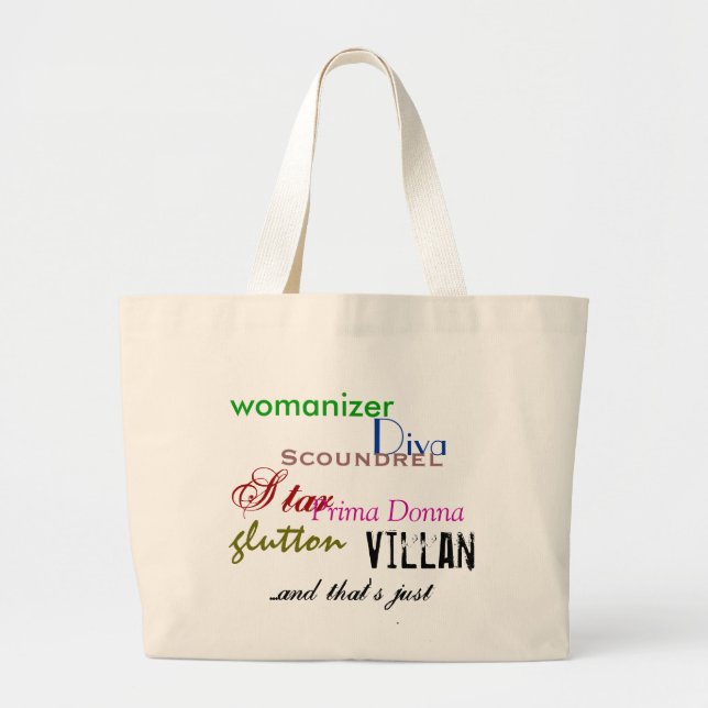 Teckenen hänger lös i kulisserna jumbo tygkasse (Framsidan)