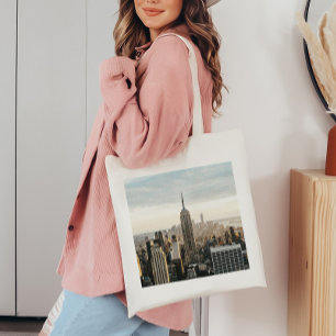 Teckenfärg för New York City Destination Tote Bag Tygkasse