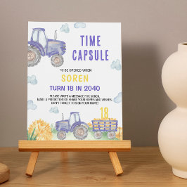 Teckenförklaring om traktorns födelsedag poster