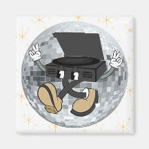 Teckenfyrkantsmellanrum för Retro Record Player