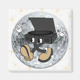 Teckenfyrkantsmellanrum för Retro Record Player Magnet