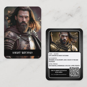 Teckenhandelskort för fortitude Cosplay QR Kod Visitkort