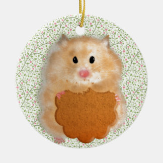 Teckenillustration för funny Hamster Julgransprydnad Keramik
