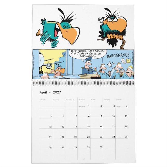Teckenkalender för träsk Tecknader Kalender (Apr 2027)