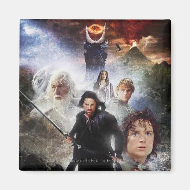 Teckenkollage RINGAR LORD Magnet (Framsidan)