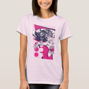 Teckenkonst för  kvinnligt retro-glam t-shirt