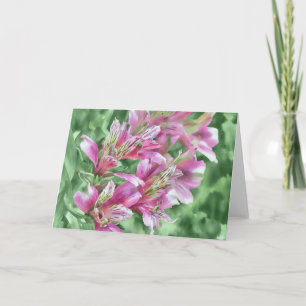 Teckenkort för Blommigt av Tropical Lily Flowers Kort