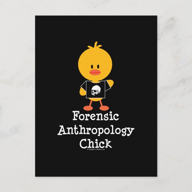 Teckenkort för kriminalteknisk antropologi Chick Vykort (Framsida)