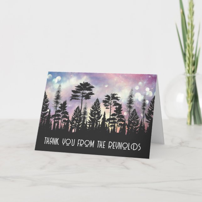 Teckenkort för Magic Bokeh Forest Kort (Framsida)