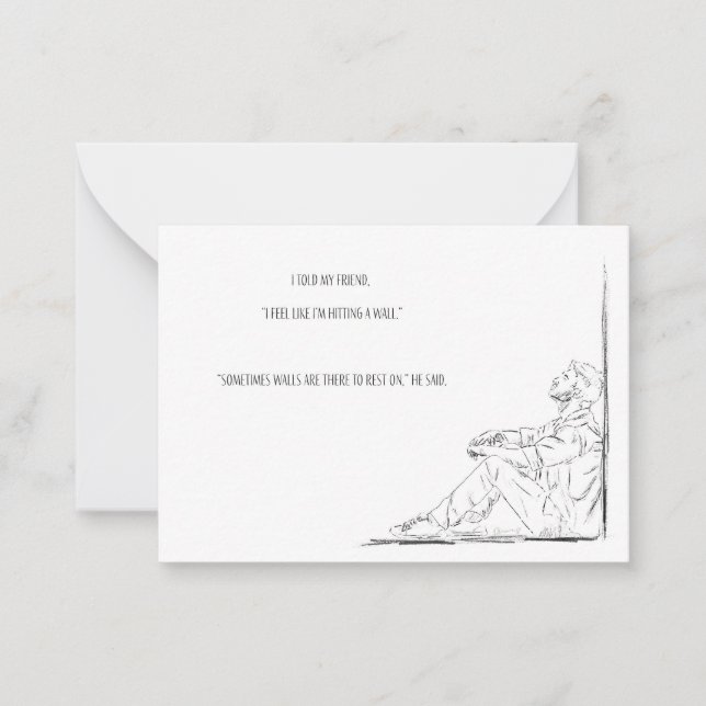 Teckenkort för psykisk hälsomedvetenhet anteckningskort (Framsida)