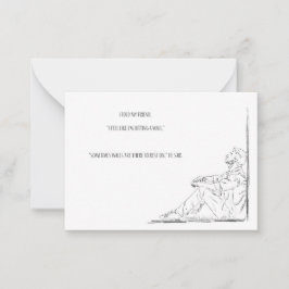 Teckenkort för psykisk hälsomedvetenhet anteckningskort