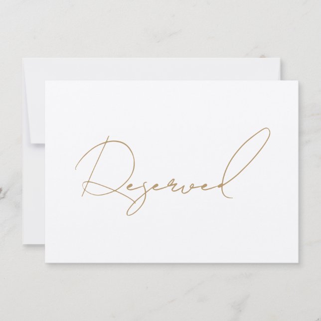 Teckenkort för reserverat säte för guld (Framsida)