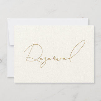 Teckenkort för reserverat säte för guld