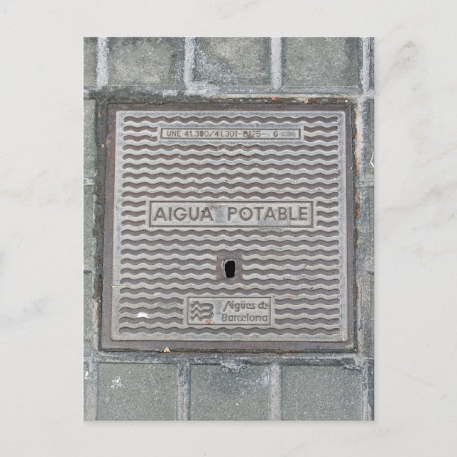 Teckenkort i Barcelona, Spanien Vykort (Framsida)