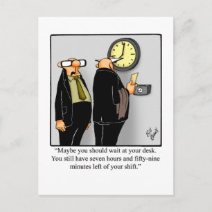 Teckenkort "Spectickles" för Pension Humor Vykort