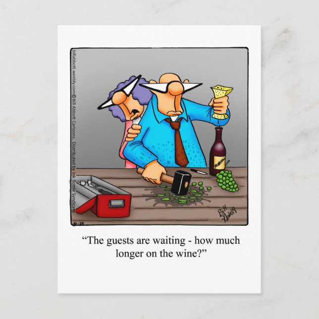 Teckenkort "Spectickles" för Vin Vykort (Framsida)