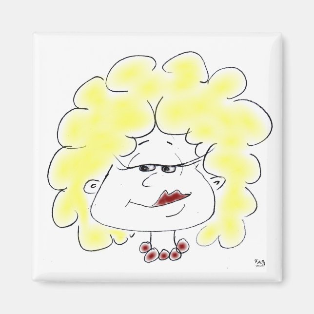 Teckenmagnet Ansikte Magnet (Framsidan)