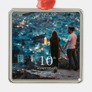 Teckensnitt för anpassningsbar med bröllop-chic, å julgransprydnad metall