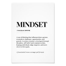 Teckensnitt för definition av mindset-utskrift