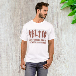 Teckensnitt för keltiskt alfabet t shirt