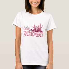 Teckensnitt och rosa för senaste rodeoballong t shirt
