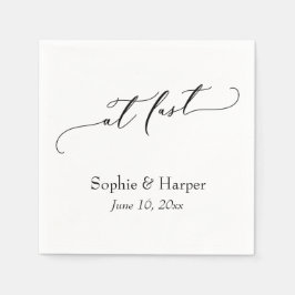 Teckensnittet för lyxskript - enkel typografi sena pappersservett