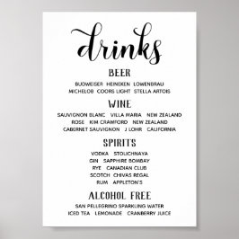 Teckensnittskalligrafi - Klassiskt Pub-menytecken Poster