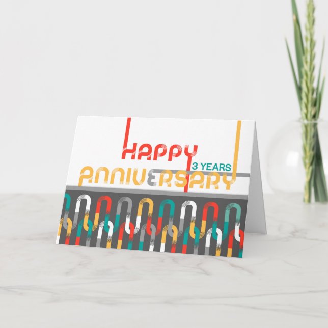 Teckensnittskort för medarbetare, 3:e årsdag kort (Framsida)