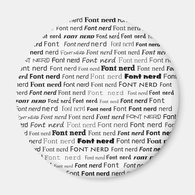Teckensnittsnerd Magnet (Framsidan)