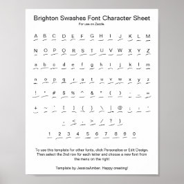 Teckensnittstecknet Lakan i Brighton byter ut mot Poster