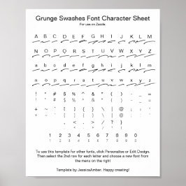 Teckensnittstecknet Teckensnitt Lakan vid växling Poster