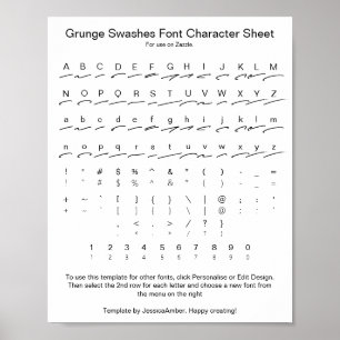 Teckensnittstecknet Teckensnitt Lakan vid växling Poster