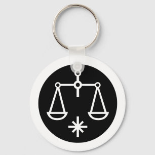 Teckensnittszodiac: LIBRA + Färg & Idéer Nyckelring