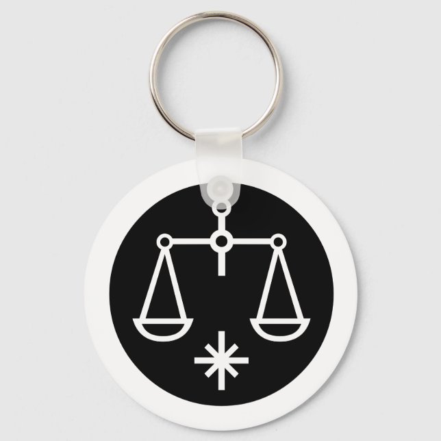 Teckensnittszodiac: LIBRA + Färg & Idéer Nyckelring (Framsida)