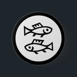 Teckensnittszodiac: PISCES Färg & Ideas Knapp<br><div class="desc">EDDA Froehlich/EDDArt:s fina och söt idéer | Det är enkelt att anpassa för tillfälle genom att lägga till egna symboler, bakgrunder, textdetaljer, typsnitt stil, typsnitt storlek & färg. | Om du vill ha fler idéer kan du kontakta mig: contact@eddart.de eller titta här: www.zazzle.com/eddartshop* och här: www.zazzle.de/eddartiful* | Symbolexempel för Zodiac:...</div>