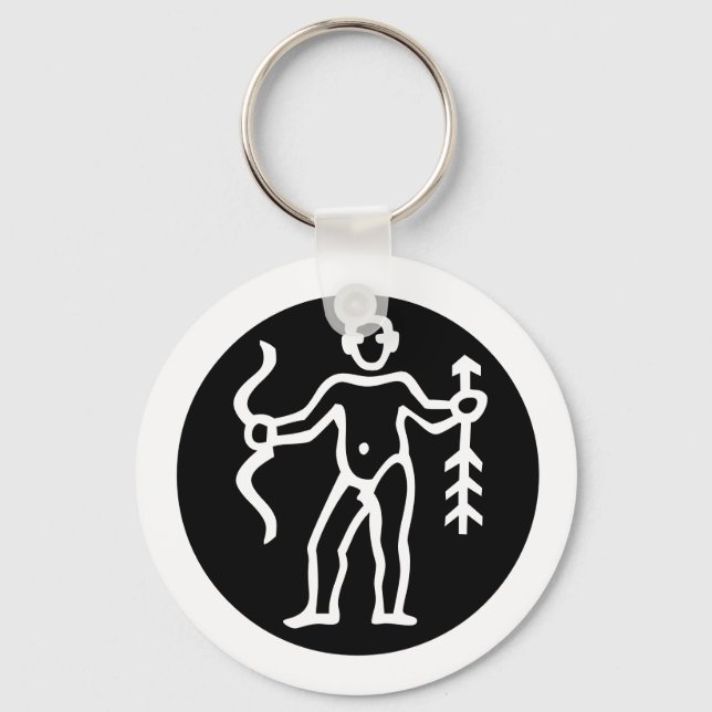 Teckensnittszodiac: SAGITTARIUS + Färg & Ideas Nyckelring (Framsida)